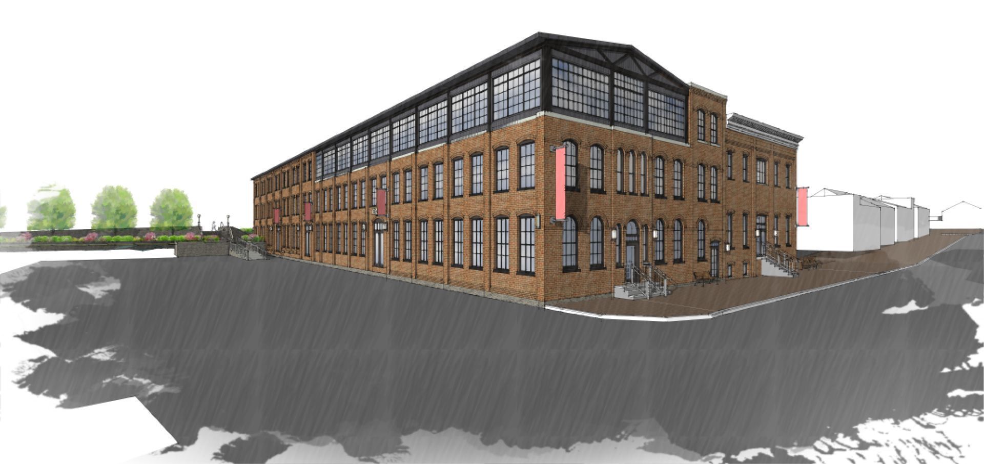 Warehouse building hosiery